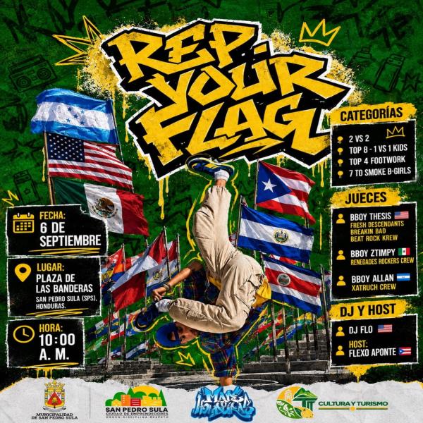 REP YOUR FLAG llega a San Pedro Sula para reunir a los mejores exponentes del breaking