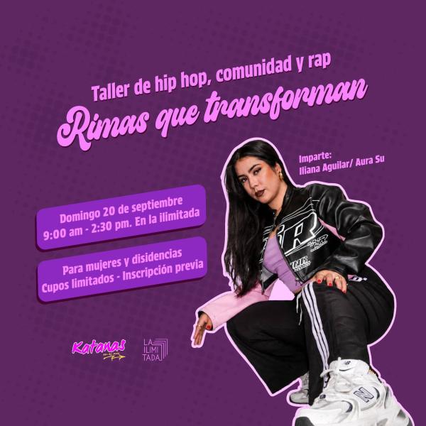 Taller de hip hop. Comunidad y rap: Rimas que transforman 