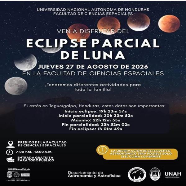 Ven a disfrutar del Eclipse Parcial de Luna 
