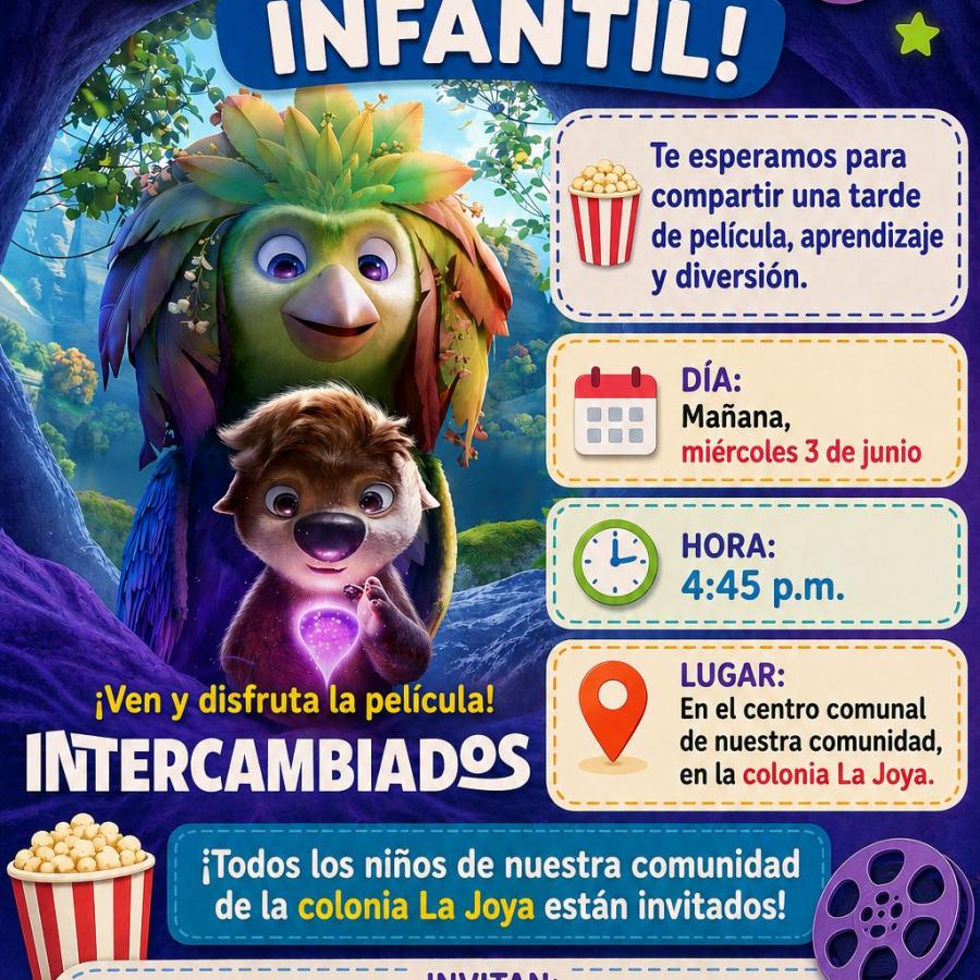 Cineforo Infantil y proyección de la película Intercambiados 