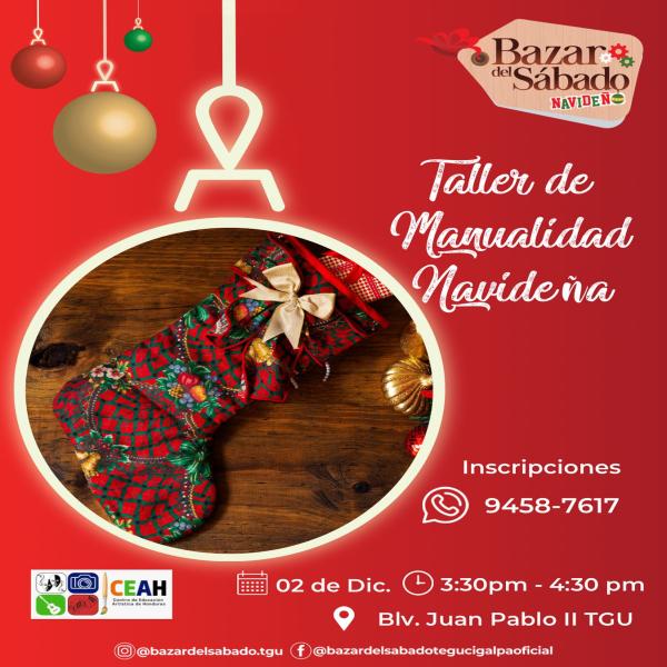 Taller de manualidad navideña para los pequeños del hogar 