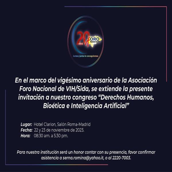 Congreso “Derechos Humanos, Bioética e Inteligencia Artificial” 