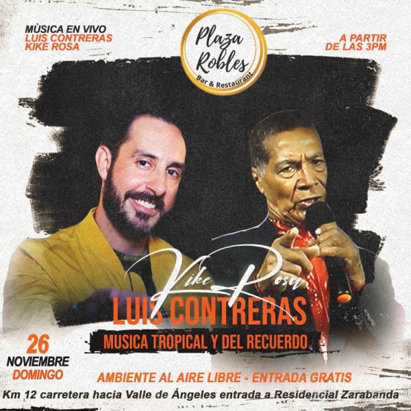 Música en vivo: Kike Rosa y Luis Contreras 