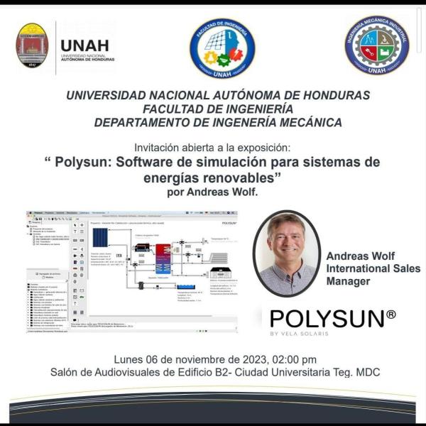 Exposición: “Polysun: Software de simulación para sistemas de energías renovables” por Andreas Wolf 