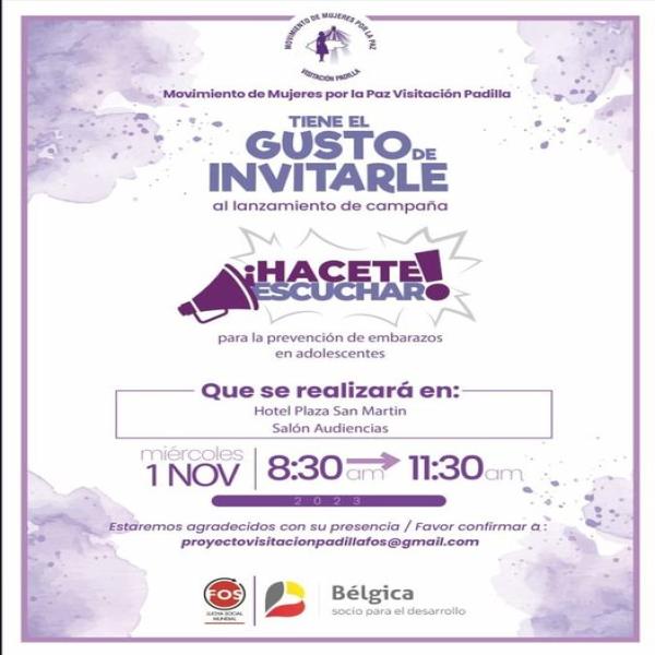 Lanzamiento de campaña “Hacete Escuchar” 