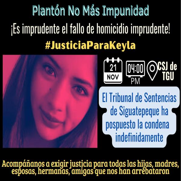 Plantón Justicia para Keyla – TGU 
