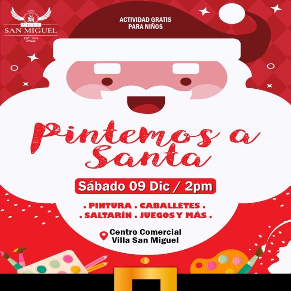Actividad gratis para niños: Pintemos a Santa