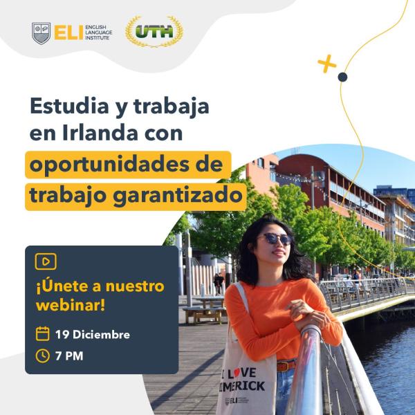 Webinar gratuito: Estudia y trabaja en Irlanda 