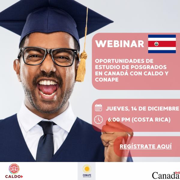 Webinar: “Oportunidades de estudio de posgrados en Canadá”