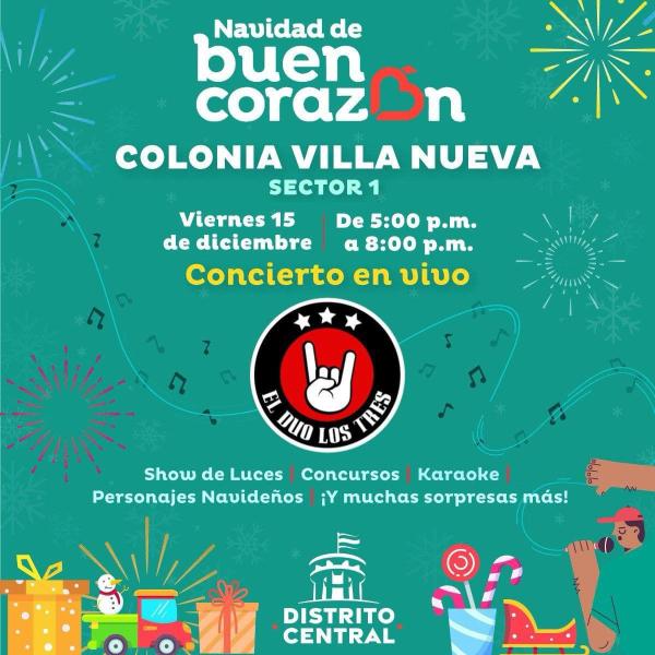 Navidad de Buen Corazón en la Colonia Villa Nueva sector 1 