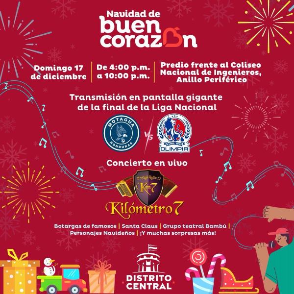 Transmisión en pantalla gigante de la final de la Liga Nacional Motagua Vs Olimpia y Concierto en vivo – Kilometro 7 