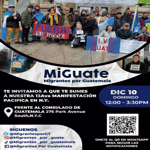 13ava manifestación pacifica en NY “Mi Guate, migrantes por Guatemala” 