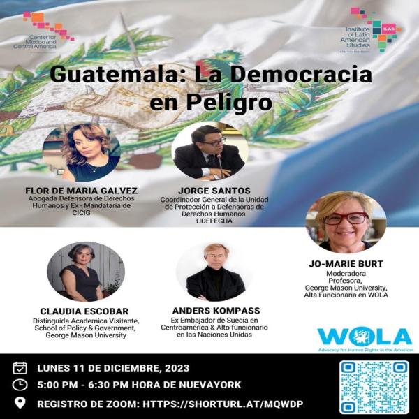 Conversatorio: Guatemala “La democracia en peligro” 