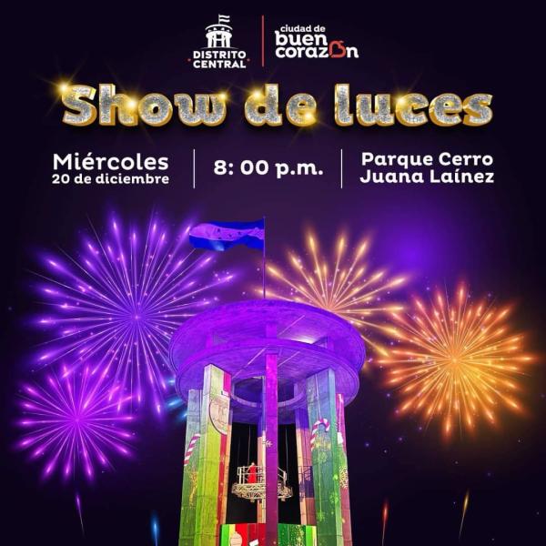 Show de fuegos pirotécnicos en el Parque Juana Laínez 
