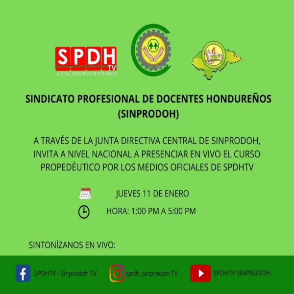SINPRODOH: te invita a su curso propedéutico