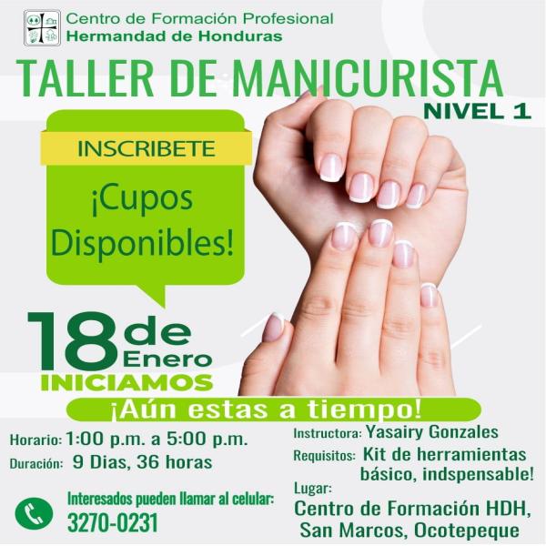 Taller de Manicurista Nivel 1 Básico