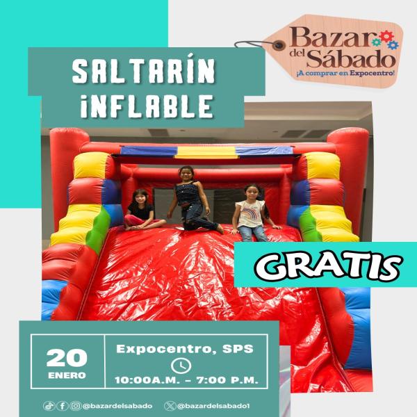 Saltarín inflable en el Bazar del Sábado – TGU 