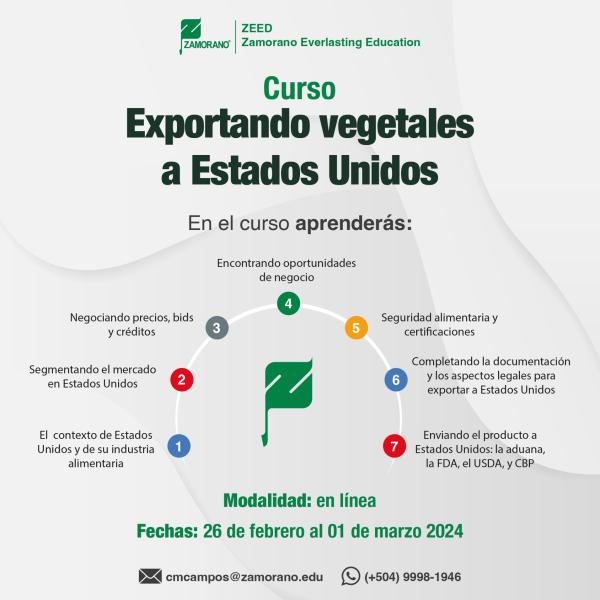 Curso: Exportando vegetales a Estados Unidos