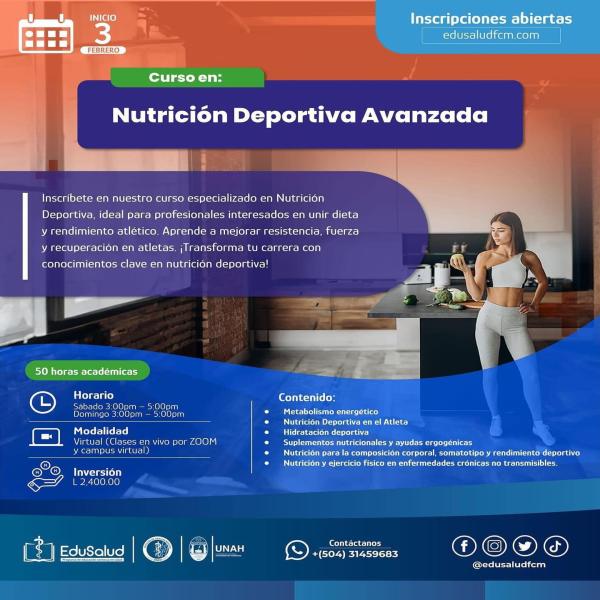 Curso en: Nutrición deportiva avanzada 