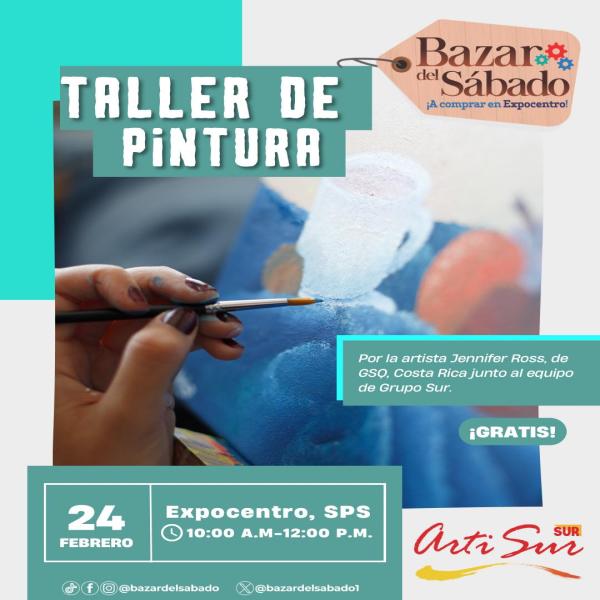 Taller de Pintura en el Bazar del Sábado 