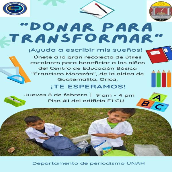 Actividad de recolección de útiles “Donar para Transformar” 