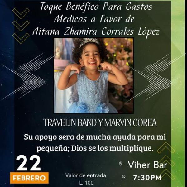 Travelin Band y Marvin Corea: Toque a favor de la niña Aitana Corrales