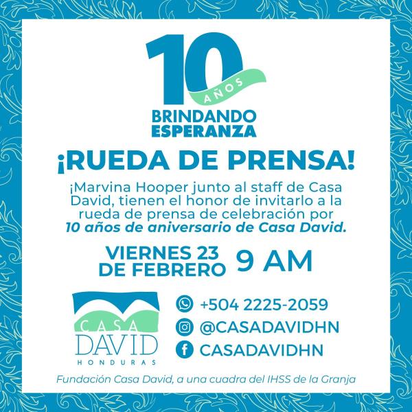 Conferencia de prensa: 10 años de Casa David