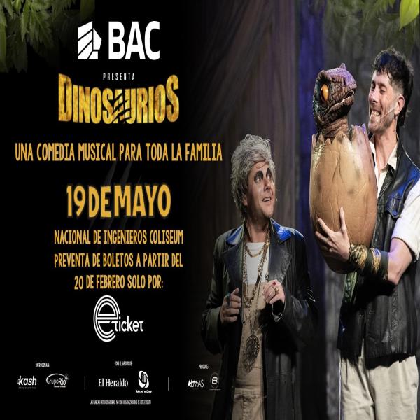"Dinosaurios" una comedia llena de música para disfrutar en familia
