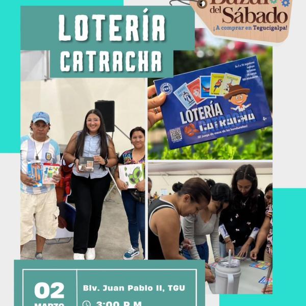 Lotería catracha para jugar juntos en el Bazar del Sábado TGU 