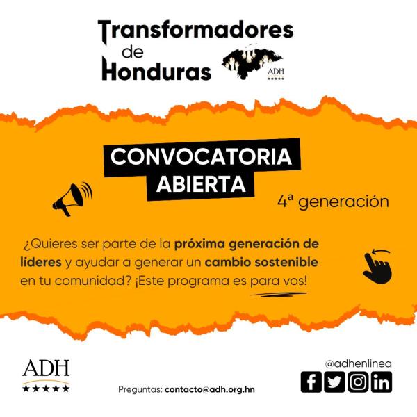 Convocatoria: 4ta edición de Transformadores de Honduras