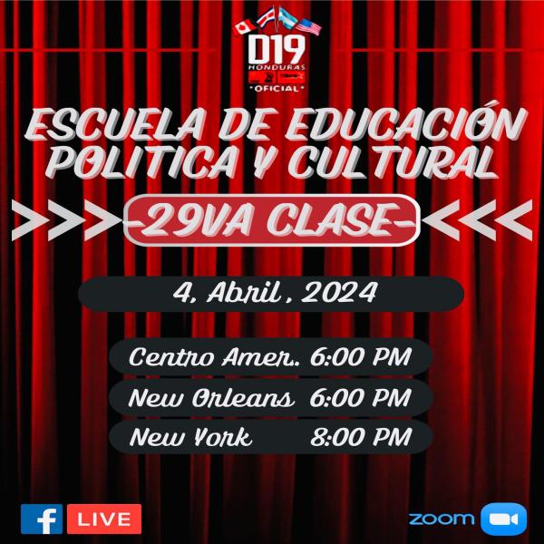 Clase de Educación Política y Cultural. D19: Libre, USA-Canada y Costa Rica