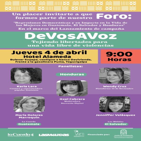 Foro: “Regresiones democráticas y su impacto en la vida de las mujeres en Guatemala, El Salvador y Honduras” en el marco del Lanzamiento de campaña 