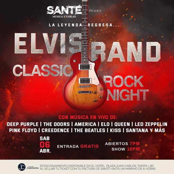 Prepárate para rockear con la leyenda del Rock Clásico Elvis Band