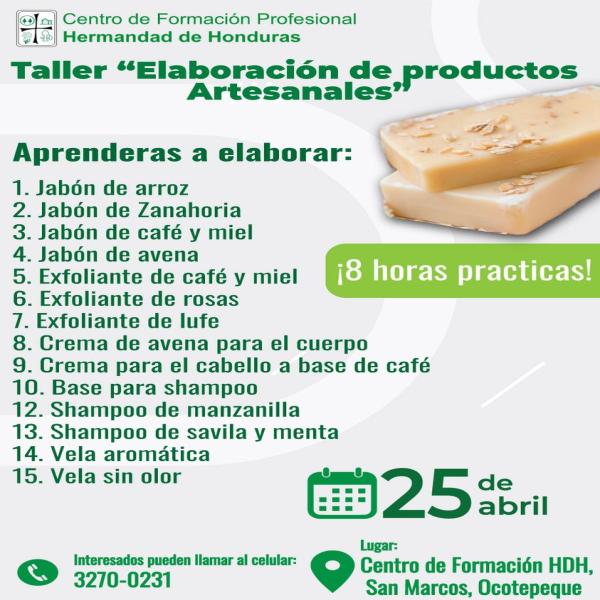 Taller: Elaboración de productos artesanales 