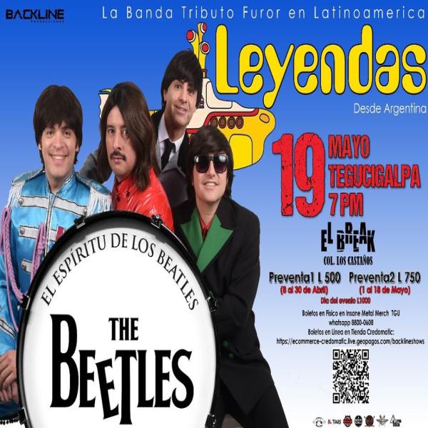 El tributo a The Beatles furor en Latinoamérica llega a Honduras: Leyendas 