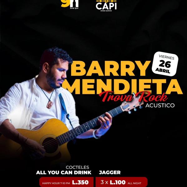 Barry Mendieta: música Trova y Rock en formato acústico