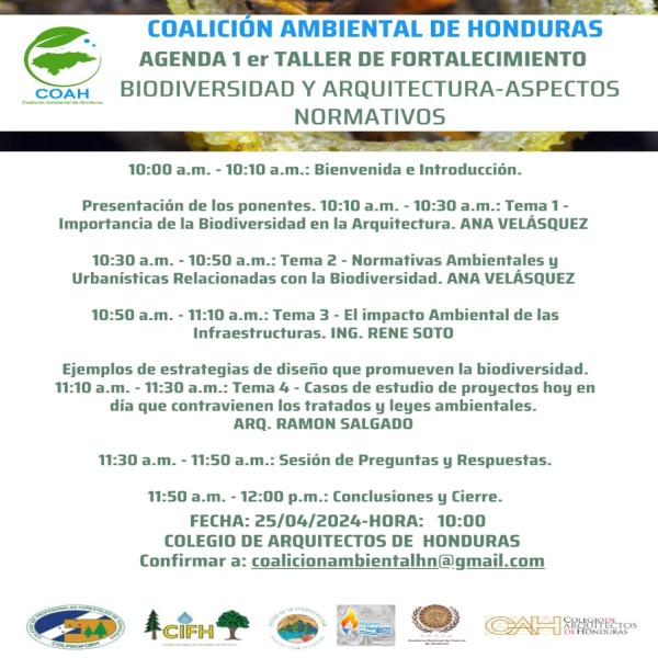 1er Taller de fortalecimiento de la Biodiversidad y Arquitectura – Aspectos normativos 
