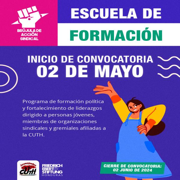 Convocatoria abierta para postular a la escuela de formación Brújula de Acción Sindical