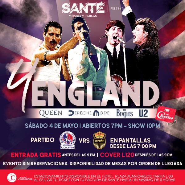 4 England: Un especial imperdible con la música de 4 icónicas bandas 
