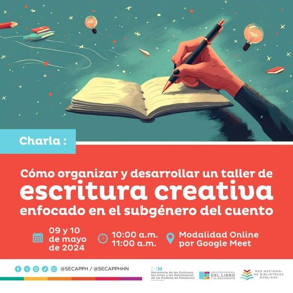 Charla "Cómo organizar y desarrollar un taller de escritura creativa enfocado en el subgénero del cuento”
