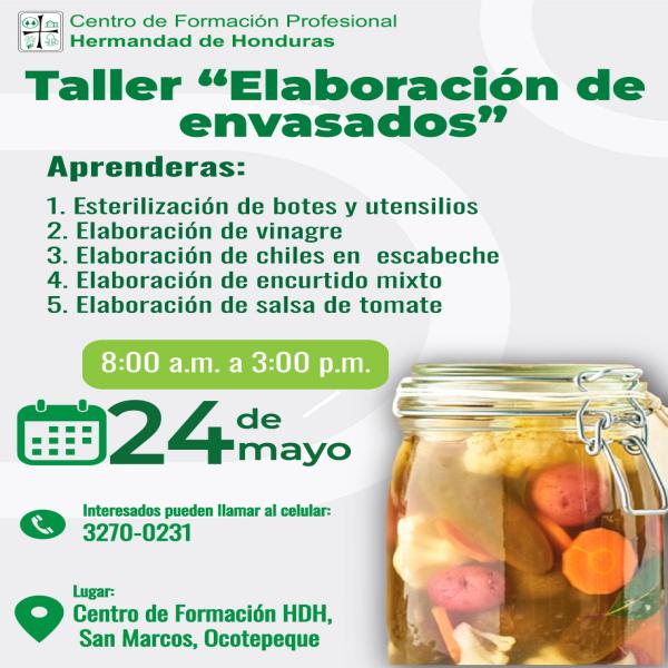 Taller “Elaboración de envasados” 
