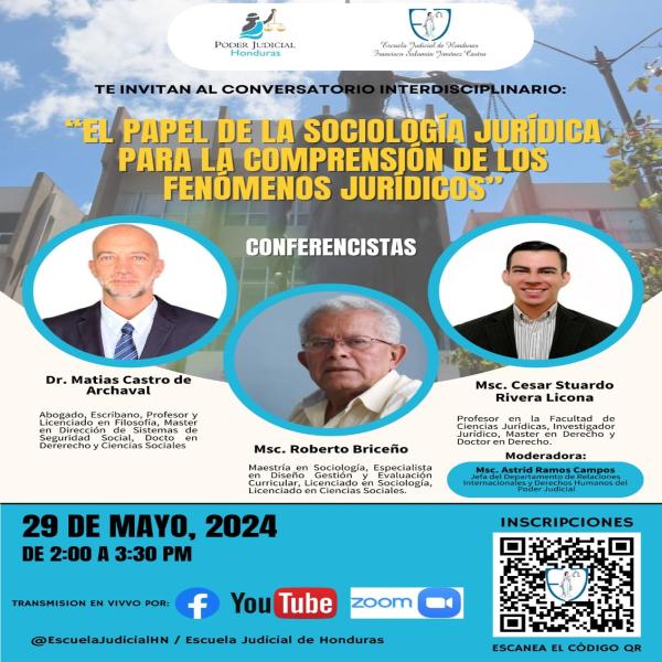 Conversatorio Interdisciplinario: El papel de la sociología jurídica para la comprensión de los fenómenos jurídicos 