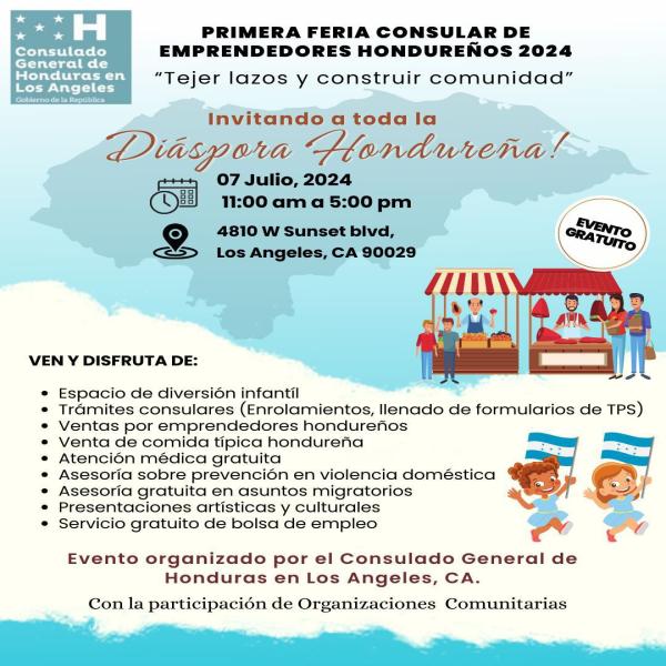Primera Feria Consular de Emprendedores Hondureños 2024 “Tejer lazos y construir comunidades 