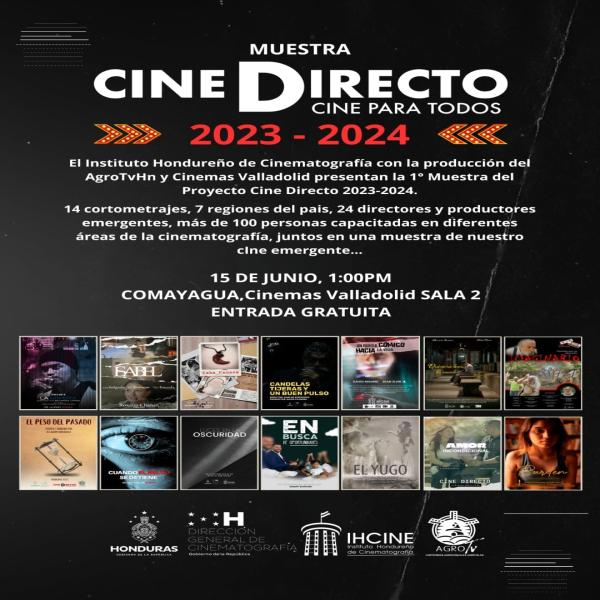 Presentación de la 1° Muestra del Proyecto Cine Directo 2023-2024