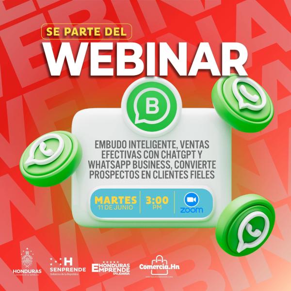 Webinar: Embudo inteligente - ¡ventas efectivas con Chatgpt y WhatsApp Business