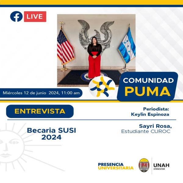 Hoy en Comunidad Puma: Entrevista con la Becaria Susi 