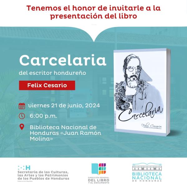 Presentación del libro “Carcelaria” del escritor Félix Cesario