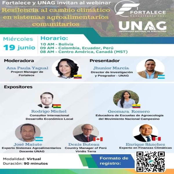 Webinar: Resiliencia al cambio climático en sistemas agroalimentarios comunitarios 