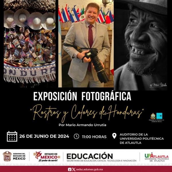 Exposición itinerante en México "Rostros y Colores de Honduras" del autor hondureño Mario Urrutia