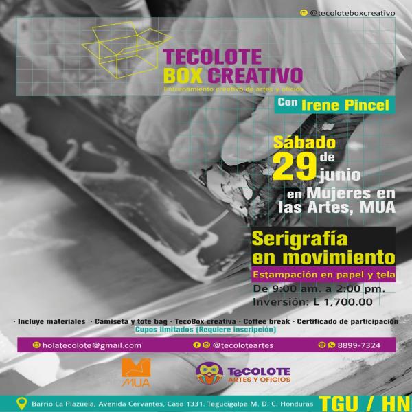 Tecolote Box Creativo: Serigrafía en movimiento 